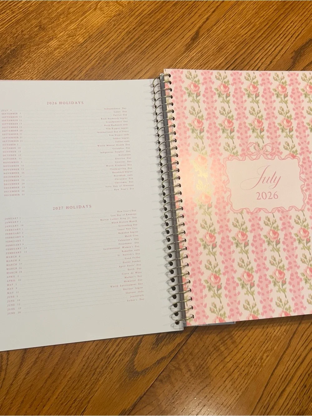 LoveShackFancy x Target Yoobi Floral Planner 2026-2027 in Blue and Gold